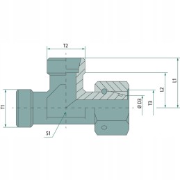 Hidraulinis trišakis dko 8s 3x m16x1 5 din 2353