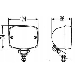Galinis rūko žibintas 124x74mm hella 2ne00298
