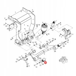 Metalinė guminė įvorė Fendt kabinai 931502200260 org