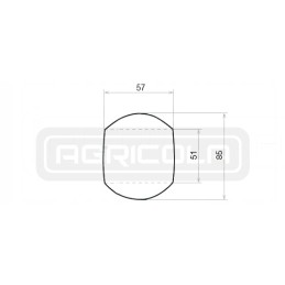 Apatinės svirties rutulys BK 85x51x57 cat4 4 hidrolideris