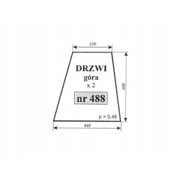 Durų stiklo viršus ursus 35 12 488