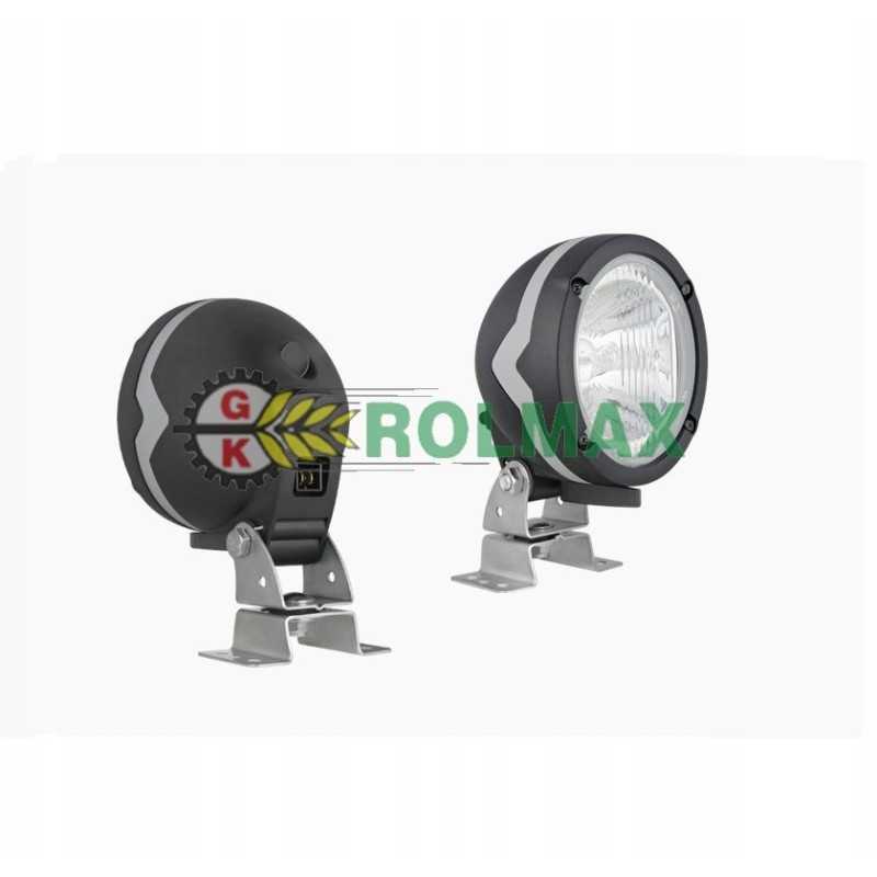 Halogeninė lempa su šviesos reguliavimu ir stiprintuvo jungtimi