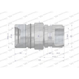 Prisukama hidraulinė greitoji jungtis, G1 lizdas