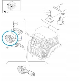 New Holland T5000 dešinė darbinė lempa 87343388 cnh