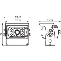 Papildoma spalvota infraraudonųjų spindulių atbulinės eigos kamera su garsu