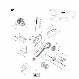 V formos diržas massey ferguson la344311228 originalus
