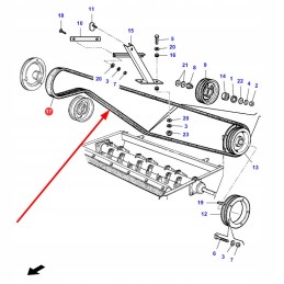 La344311151 smulkintuvo pavaros trapecinis diržas