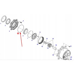 F339300020110 Stebulės reduktoriaus O žiedas