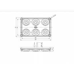 Stačiakampio formos vidaus apšvietimo lempa Horpol