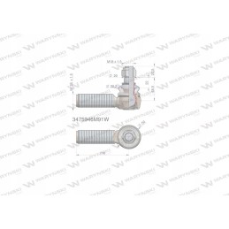 Vairo jungtis 110mm m28x1 5 3475946m91 mot