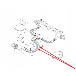 La323008150 galinės ašies pavaros hidraulinė žarna