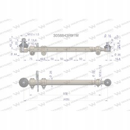 Vairo traukė 435mm 3058843r91 warynski 3058