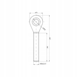 Kairė pakabos galvutė m30x3 5 dešinė kaištis fi28