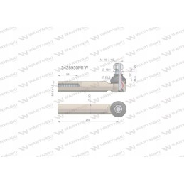 Vairo šarnyras 175mm m18x1 5 3428955m1 moto