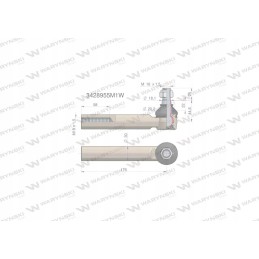 Vairo šarnyras 175mm m18x1 5 3428955m1 moto