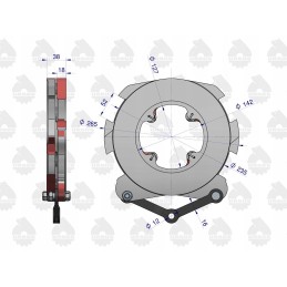 Pilnas diskinis stabdys c 385 originalus ursus