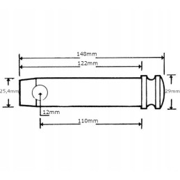 Kaiščio kaištis 25 4x110 mm 2 kat
