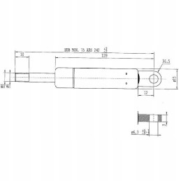 Dujinė spyruoklė 242 mm 100n tipo f stabilus