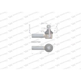 Vairo šarnyras 100mm m22x1 5 l 5085076 moto