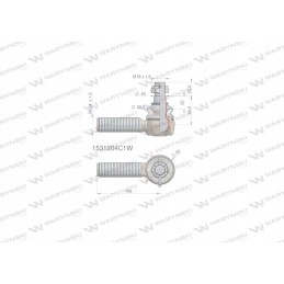 Vairo šarnyras 106mm m24x1 5 1531204c1 moto