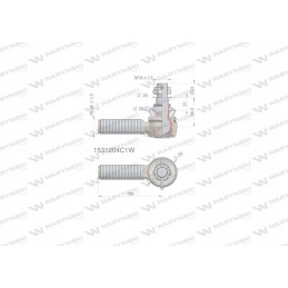 Vairo šarnyras 106mm m24x1 5 1531204c1 moto