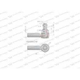 Vairo šarnyras 106mm m24x1 5 1531204c1 moto