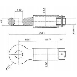 Pasukama vilkimo kilpa 52mm l 385 15 t oto50