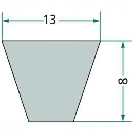 V formos diržas 13x1041 mm a41 granitas