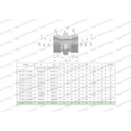 Metrinė hidraulinė jungtis bb m52x2 42l xg