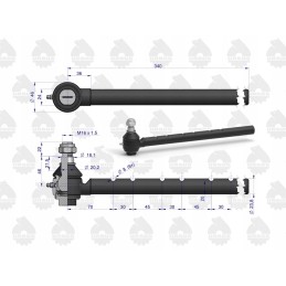 Ilgas įkišamas rutulinis šarnyras su veržle C 385ursus