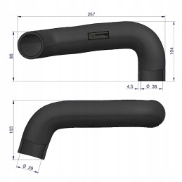 Apatinė radiatoriaus žarna mf ferguson warynski