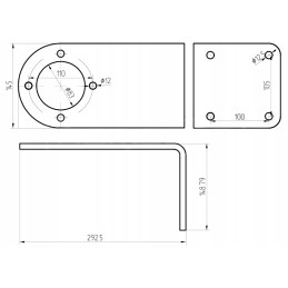 Laikiklis daugintuvo tvirtinimui prie pagrindo