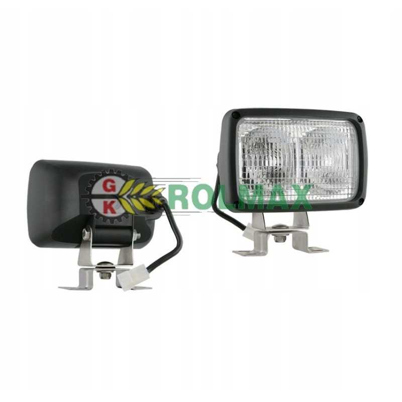 Halogeninė dviguba darbinė lempa su laidu ir jungtimi