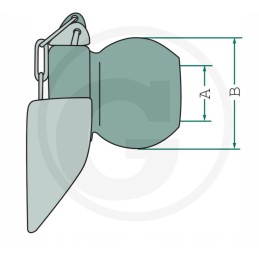 Kamuolys su apykakle, 2 kategorija 3 28x64mm