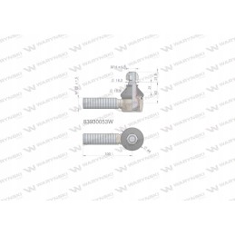 Vairo šarnyras 100mm m22x1 5 83930053 motog
