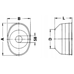 Apsauginis dangtelis su dangteliu l 150 mm d 150 mm