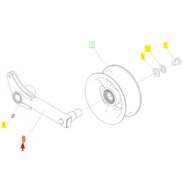 102457965 įtempimo ritinėlio svirtis