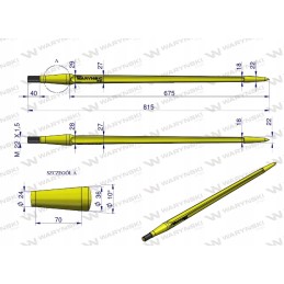 Universalus tiesus krautuvas l 810 mm Warynski