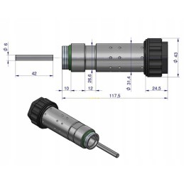 Ritės kaištis solenoidiniams vožtuvams e12dvs6 2 80l