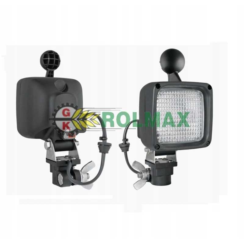 Halogeninė darbo lempa su car1 laikikliu ir įmontuota