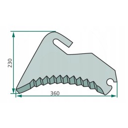 Spaudos priekabos peilis mchale ckn00014 360x230mm