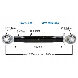 Viršutinė jungtis 525 760 mm m36x3 0 kat. 2 2