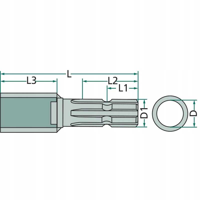 PTO adapteris 35 mm x 1 3 8 6 lizdai
