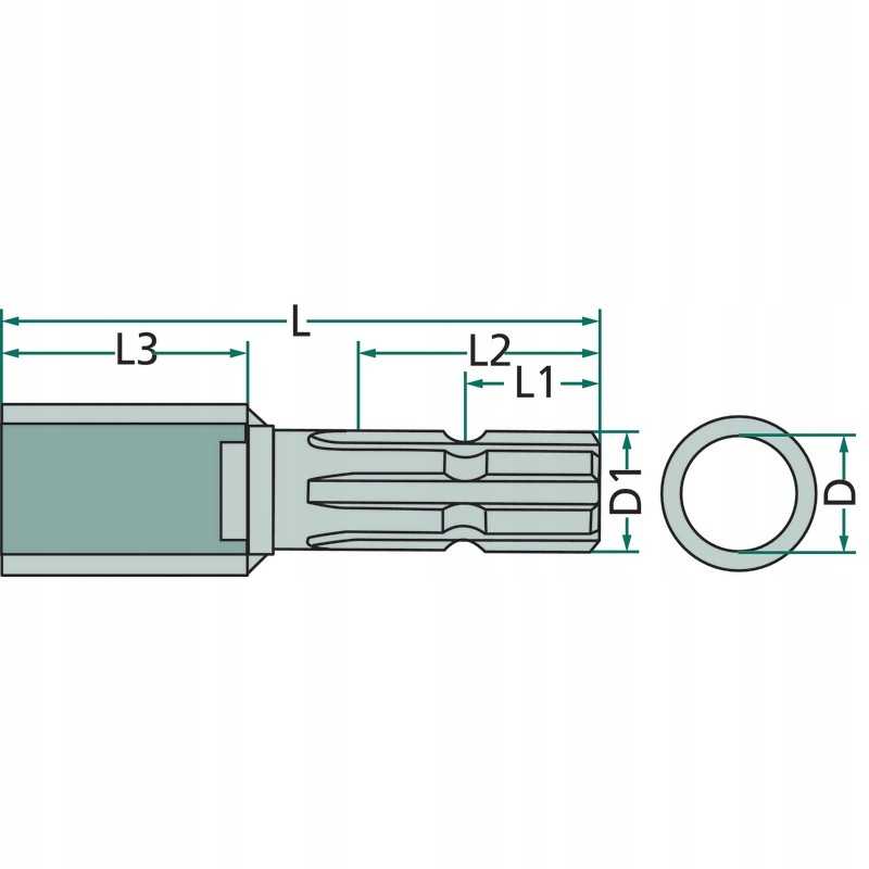 PTO adapteris 35 mm x 1 3 8 6 lizdai