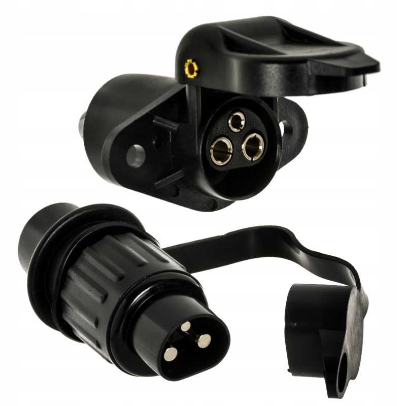 Elektros lizdo komplektas, 3 kontaktų priekabos kištukas