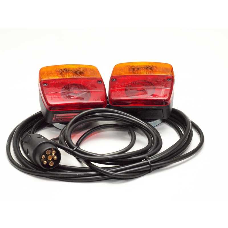 Magnetinių galinių žibintų rinkinys 7m priekabai