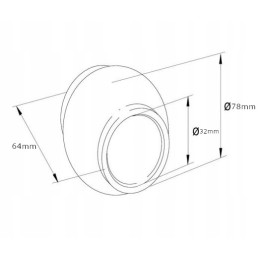 Viršutinė jungtis rutulinis katė 4 3 oe 32 78x64 mm kramp
