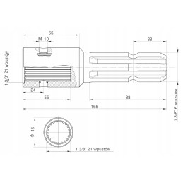 Kardaninio veleno reduktorius su tvirtinimo anga