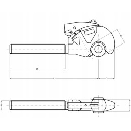 Viršutinės jungties kablio galas m36x3 0 kat. 3 3