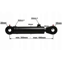 Dvipusis hidraulinis cilindras 350-490mm fi 25mm